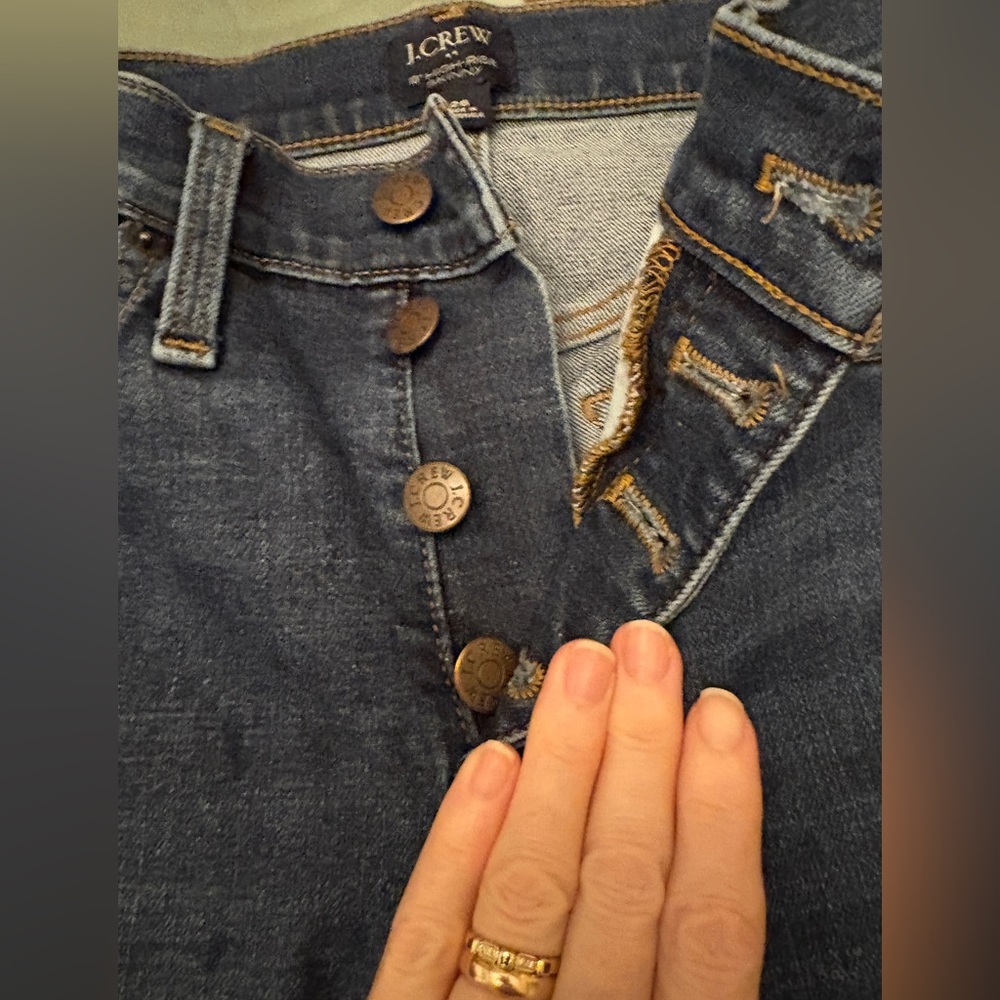 J. Crew High Rise Button-Fly Blue Jeans - Picture 4 of 6